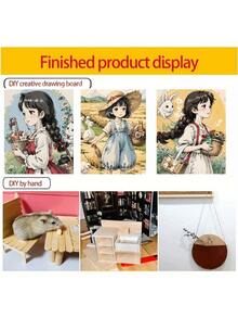 5/12/26pcs 6x4in Plywood Craft Sheets: Versatile & Precise For DIY, Wood Burning, CNC Projects - Wooden