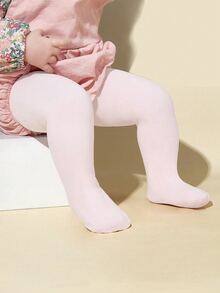 4 件套黑色、白色、粉色、卡其色婴幼儿女童天鹅绒光滑打底裤，舒适简约春夏秋冬，柔软亲肤 - 彩色 - 查看 5