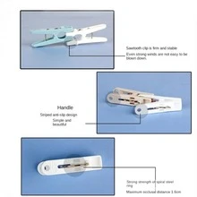 15 pinzas de ropa por paquete, pinzas antideslizantes con cuerda de plástico para tender la ropa. Pinzas de ropa lindas y resistentes, decoración con clip pequeño en 3 colores, 5 piezas de cada uno - Multicolor - Ver 4