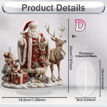 1pc MAHUNIYA Bohemian Acrylic Reindeer Decor Ornament, Christmas Theme Desktop Decoration, Multi-Purpose Animal Figurine, Suitable For Home, Office, Bookstore - Christmas Gift