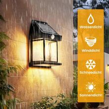NetHong 2PCS Solar Wall Lamp Tungsten Filament Motion Sensor Outdoor Garden Security Lights