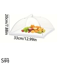 Haltbare große Pop-up Weiße Mesh Lebensmittel-Abdeckung Zelt - zusammenfaltbar und waschbar, ideal für Outdoor und Küche, Picknick, Grillen und Partys, Frühstück und Buffet Speisen-Präsentation | Transparentes Mesh-Design | Tragbare Lebensmittel-Abdeckung Unterstand, unerlässlich für Picknicks