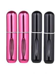 2 pièces Bouteille de parfum rose vif de 5 ml, bouteille de rangement de parfum, bouteille de vaporisateur rechargeable, bouteille de décantation de parfum, petite bouteille réutilisable