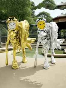 AI风格神兽模型 – 怪异火柴人造型桌面玩具，适合青少年和成人的趣味新奇礼物 | 独特的美式山海经人物，适合办公室、派对、旅行和收藏 - 融合山海經 - 查看 10