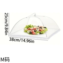 Haltbare große Pop-up Weiße Mesh Lebensmittel-Abdeckung Zelt - zusammenfaltbar und waschbar, ideal für Outdoor und Küche, Picknick, Grillen und Partys, Frühstück und Buffet Speisen-Präsentation | Transparentes Mesh-Design | Tragbare Lebensmittel-Abdeckung Unterstand, unerlässlich für Picknicks