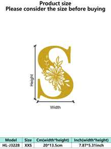 1 件手绘工业铁艺墙饰，带防锈金属切割 - 复古奢华金玫瑰藤蔓金属墙饰，适用于婚礼和高端家居 - 彩色 - 查看 31