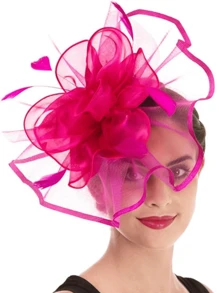 1pc Fascinator Hats For Women Tea Party Hats Kentucky Fascinators Derby Hat Wedding Cocktail Flower Feathers Hair Clip