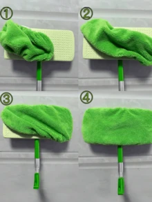 2/4/6/8 件可重复使用拖把替换垫、平板拖把布、可水洗耐用拖把替换垫、除尘拖把头、干湿两用、易于清洁 [主产品图片所示为选项 2]