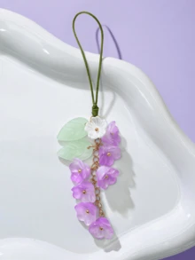 1 件百合花形手机挂绳，夏季度假手机/相机挂绳创意设计 - 彩色 - 查看 13