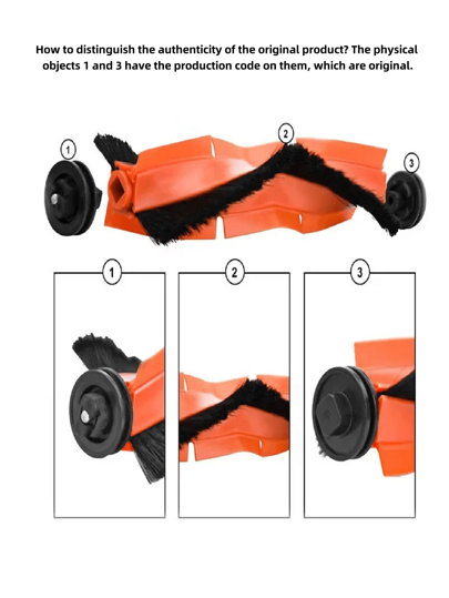 Dreame Original Main Brush, Rolling Stofzuiger Robot Parts Accessories Dreame D9 F9 D10 L10 L10s Ultra Pro L20 X20 Plus X30 Pro, Mova E30 X40 Pro/S30 L40 Complete MOVA P10 Mijia Omni 1S C102CN, B101CN, B116, X10+, X20+ S20+ B108GL/ S10+ B105 M30 D102 D102GL Max D109GL M30S D103CN view 3