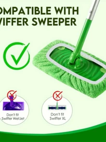 2/4/6/8 件可重复使用拖把替换垫、平板拖把布、可水洗耐用拖把替换垫、除尘拖把头、干湿两用、易于清洁 [主产品图片所示为选项 2]