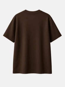 Kit 3 Oversized T-Shirts For Men And Women Unisex Streetwear Plain Academia Lumo Premium 100% Cotton - 鏽棕色 - 查看 5