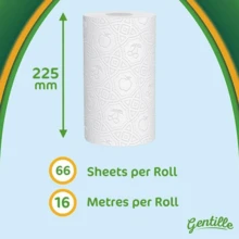 18 Kitchen Rolls & 54 Toilet Rolls Gentille Giant 3 Ply Bundle Pack Thickness Paper Towel-Extra Strong, Absorbent, Tough, Durable Kitchen Rolls & Toilet Rolls - Multipurpose Wipes - 預設 - 查看 5