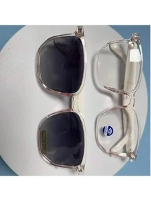 SENBONO 新款智能眼镜，多功能太阳镜，通话，音乐播放，户外运动耳机，可充电，高清镜片，先进技术，男女通用，触控灵敏 - 白色 - 查看 12