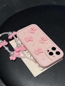 Bow-Knot 适用于 Galaxy S25、S24、S24 Plus/S24+、S24 Ultra、S24 FE、S20、S21、S22、S23 的全新手机壳；保护性手机壳兼容 16、11/11 Pro/11 Pro Max、12/12 Pro/12 Pro Max、13/13 Pro/13 Pro Max、14/14 Pro/14 Pro Max、15/15 Pro/15 Pro Max、16/16 Pro/16 Pro Max 防水防震防摔防刮 - 粉色 - 查看 4