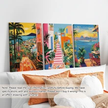 3 قطع/مجموعة طباعة كنفاس، لوحة زخرفية حديثة، ملصق ريو دي جانيرو، طباعة الأزهار البرازيلية القديمة، فن الحائط الأصلي، منظر طبيعي ملون، ملصق سفر رجعي، مع إطار أو بدونه، ديكور الغرفة، ديكور المنزل، ديكور شقة الكلية، هدايا لزينة الحائط في الفندق والمنزل والغرفة المعيشية والنوم والحمام والمكتب