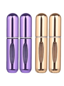 2 pièces Bouteille de parfum rose vif de 5 ml, bouteille de rangement de parfum, bouteille de vaporisateur rechargeable, bouteille de décantation de parfum, petite bouteille réutilisable