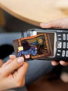 1 件创意银行卡贴纸，个性化 PVC 防指纹超薄耐用防刮隐私卡贴纸，适用于 DIY 时尚装饰，保护银行卡、交通卡、校园卡、学习用品和返校用品