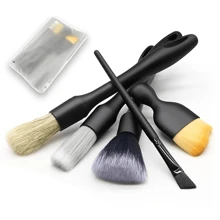 8-Piece Auto Detailing Brush Set For Interior Or Exterior Cleaning, Dusting Cleaning Supplies, Badge Tools, Vents, Wheels, Leather Interior Seats