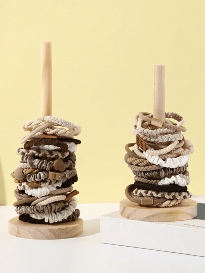 1개 스크런치 홀더 헤어, 헤어 액세서리 보관함, 헤어밴드 홀더 스탠드 스크런치 수납, 수직 헤어 디스플레이 수납, 스크런치 수납 스탠드, 헤어 타이 수납