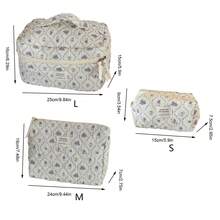 花卉兔子化妆包，布质软包，可爱甜美简约设计，大容量，拉链开合，适合化妆、洗漱用品、工作、日常通勤、居家、旅行，适合女性旅行必需品假期暑假返校学校用品包，适合学校旅行包，适合女性的化妆包，适合旅行用品 - 彩色 - 查看 2