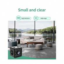 1 pezzo Telecamera mini smart Full HD 1080p - Supporta Wi-Fi 2.4G, visione notturna a infrarossi, rilevamento del movimento, chiamata vocale bidirezionale, ricarica USB, visualizzabile tramite app mobile, facile installazione. Adatto per monitoraggio di ufficio, famiglia, bambini, animali domestici e anziani.