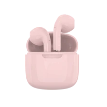 TWS Semi In-Ear Wireless Bluetooth Earphones, Airbuds, Sports Headphones – 200mAh Charging Case, Touch Control, Clear Stereo Sound – Available In Elegant Ivory White (For Office & Study), Classic Obsidian Black (For Commute & Workout), Soft Rose Pink (Gift For Her), Compatible With IOS Android Devices