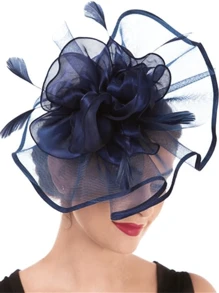 1pc Fascinator Hats For Women Tea Party Hats Kentucky Fascinators Derby Hat Wedding Cocktail Flower Feathers Hair Clip