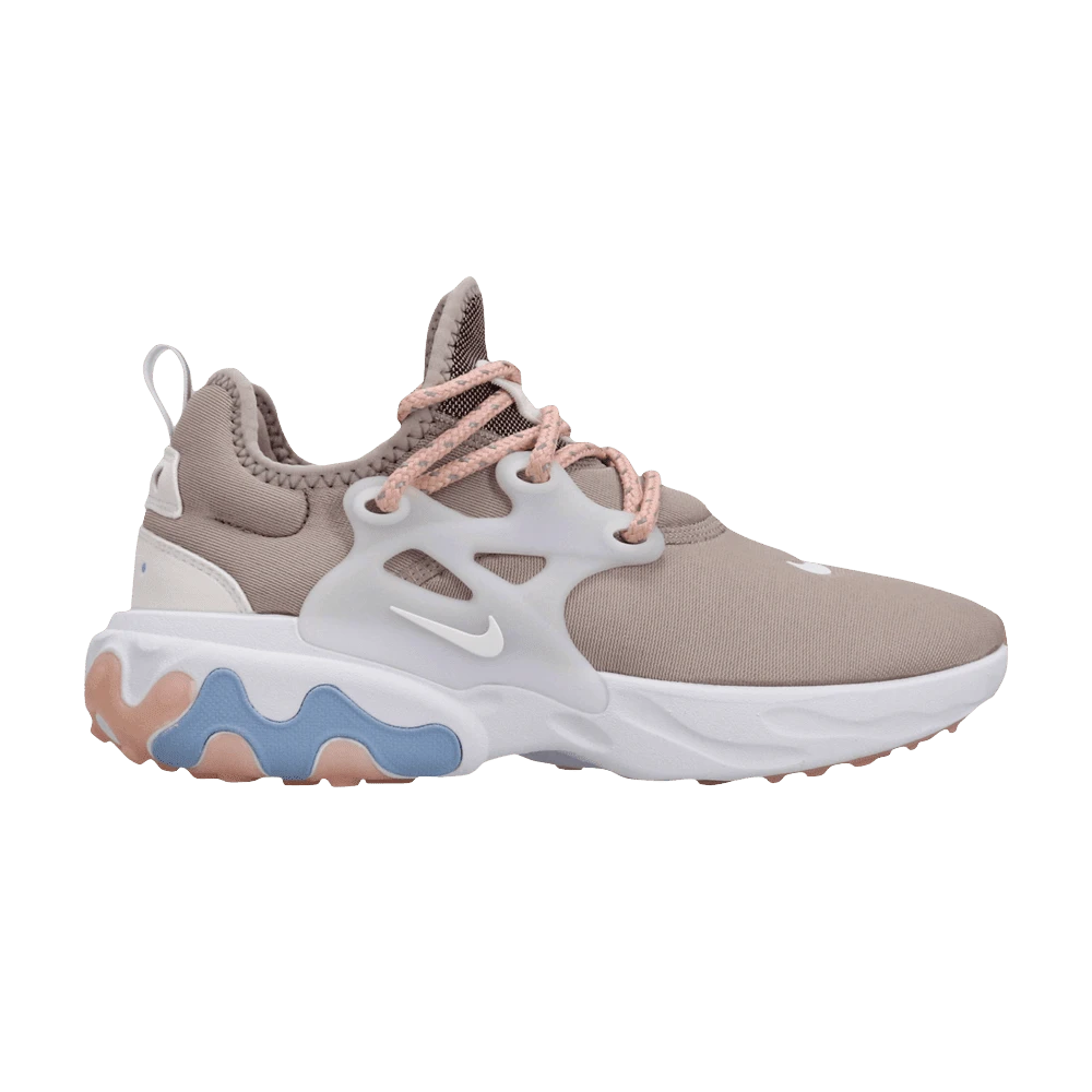 Nike Womens React Presto 'Coral Stardust' (Women's Sizes) Pumice/White/Coral Stardust CD9015-201 Autumn New - 灰色 - 查看 1