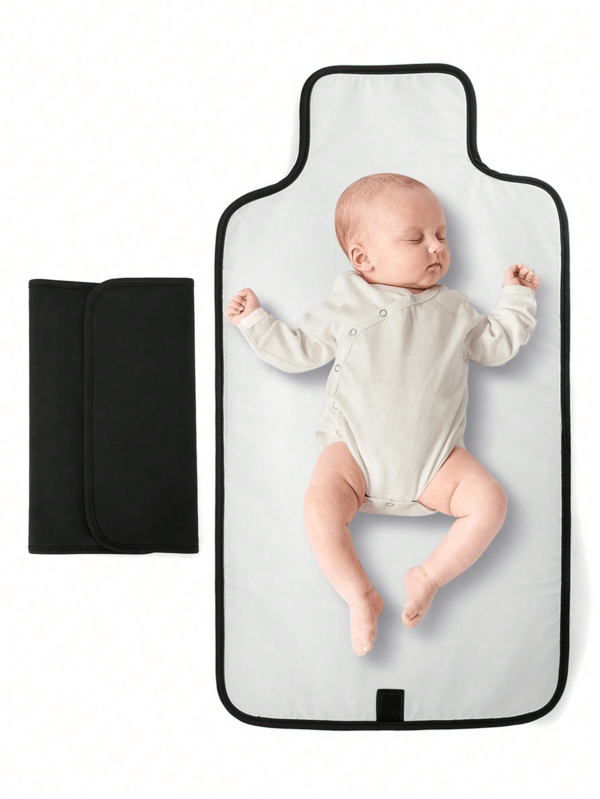 1 件便携式尿布更换垫，可拆卸旅行尿布垫，带湿巾袋，是婴儿洗澡的理想礼物，适合 1-8 个月的新生女孩和男孩