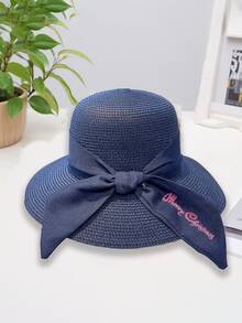 1pc Customizable Fisherman Sunhat, Casual Hat, Women's Fashion All-Match Straw Hat, Outdoor Beach Sun Protection Hat, New Bucket Hat, Wide Brim Sun Blocking Straw Hat, Foldable Vacation Beach Hat, Outdoor Travel Sun Hat - Multicolor - View 5