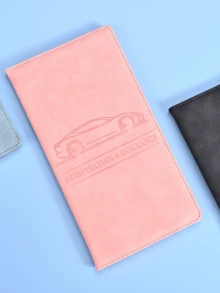 High-Quality Faux Leather Car Document Holder - Fashionable Unisex Storage Pouch - Storage For Insurance, Registration, And Manuals - Fits In Glove Box, Compact And Portable, Ideal Gift For Girlfriend, Sunny Travelers, Cool People, Perfect For Christmas, Valentine's Day, Stocking Stuffer, Personalized Gift, And Christmas Present - Multicolor - View 14