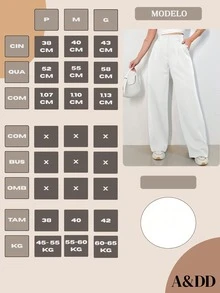 ADD MODA FEMININA EIRELI- 3271, WOMEN'S TAILORED PANTS, HIGH WAIST, PANTALON, ELEGANT, CASUAL, High Waist With Lycra Cotton Polyester Elastane, Premium Black Skinny Women's Pants High Waist With Lycra Elastane Black Jeans Black Twill Pants Pantaloon Pants, High Waist, With Side Pockets, Romantic Fabric, Flare, Women's Skinny Crepe Mesh With Lined Belt High Waist Slim Quality, Women's Pants, Tailoring, Pantyhose, Crepe Pants, Jeans, Jogger, Denim Jacket, Linen, Women's Wide Leg Pantaloon Pants, Monsca Zipper, Women's Jeans High Waist Up To The Navel With Elastane Lycra Women's Clothing, Wide Leg Pants, Duna With Button Trend, Duna Social High Waist Pantaloon Pants With Elastic Loop Zipper And Button, Does Not Contain Lining, Women's High Waist Pantaloon Pants With Pocket Super Fashion, Modal, Social, Elegant, Social, Blogger, Butt Lifter, Fits Super Well, Vibrant Colors, Trend, National Shipping, New Collection 2024 - 白色 - 查看 7