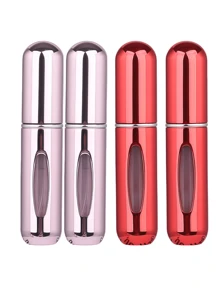 2 pièces Bouteille de parfum rose vif de 5 ml, bouteille de rangement de parfum, bouteille de vaporisateur rechargeable, bouteille de décantation de parfum, petite bouteille réutilisable