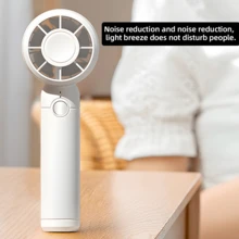 The 2025 New 3-Speed Mini Cooling Fan Is Rechargeable, Lightweight, And A Desktop Mini Fan With Cooling Functions - 白色 - 查看 6