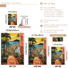 3 قطع/مجموعة طباعة كنفاس، لوحة زخرفية حديثة، ملصق ريو دي جانيرو، طباعة الأزهار البرازيلية القديمة، فن الحائط الأصلي، منظر طبيعي ملون، ملصق سفر رجعي، مع إطار أو بدونه، ديكور الغرفة، ديكور المنزل، ديكور شقة الكلية، هدايا لزينة الحائط في الفندق والمنزل والغرفة المعيشية والنوم والحمام والمكتب