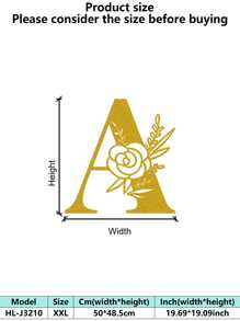 1 件手绘工业铁艺墙饰，带防锈金属切割 - 复古奢华金玫瑰藤蔓金属墙饰，适用于婚礼和高端家居 - 彩色 - 查看 164