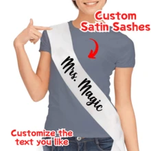 个性化缎带、选美带、个性化带、生日派对、单身派对、单身派对带、定制带、个性化礼品 - 彩色 - 查看 1