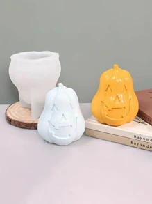 1个万圣节精致南瓜硅胶模具 - 独特的万圣节南瓜眼嘴穿孔设计，适用于万圣节礼物装饰、香薰蜡烛制作，并可通过铸造、灌溉和树脂等多种技术制作。它具有高度的耐热性，也可以重复使用。 - 白色 - 查看 6