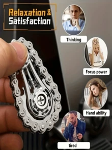 1pc Zinc Alloy Chain - Metal Bicycle Chain Design, Adult Stress Relief Toy