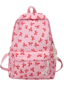 Nueva mochila con estilo lindo de lazo, mochila con estampado de lazo, mochila escolar ligera, mochila de gran capacidad para estudiantes, mochila escolar de estilo fresco y simple para adolescentes niños y niñas, mochila para portátil de 15.6 pulgadas, mochila de viaje - Multicolor - Ver 12