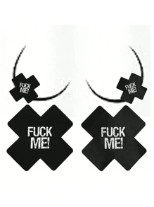 Cross Shaped Adult Fun Chest Patch, Breathable And Seductive Me Fabric Breast Patch