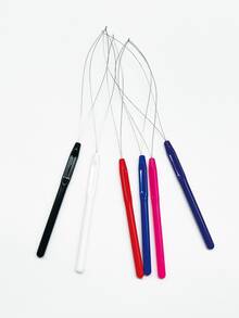Alat Merangkai Manik-Manik dengan Pegangan Berwarna-warni dan Jarum Kawat Stainless Steel, Cocok untuk Penggemar Kerajinan Rumahan, Kompatibel dengan Perhiasan Buatan Tangan Rumahan dan Kepang Rambut DIY - MultiWarna - View 4