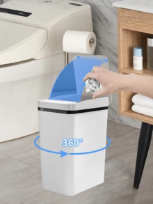 1 件智能传感器自动开/关垃圾桶，12 升，简约家居清洁工具，适用于厨房、餐厅、浴室、办公室，适用于万圣节装饰、秋季装饰、婚礼、神秘盒子、房间装饰、派对礼物 - 彩色 - 查看 4