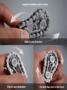1pc Zinc Alloy Chain - Metal Bicycle Chain Design, Adult Stress Relief Toy