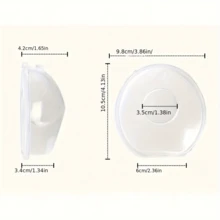 乳房罩，2 件装哺乳杯，储奶器，保护哺乳期疼痛的乳头，为哺乳期妈妈收集漏出的母乳，柔软灵活的硅胶材质，可重复使用（60 毫升，有刻度标记）
