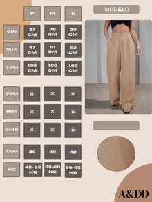 FASHION MO FEMININE - AS1320 Tailored Pants, High Waist, With Side Pockets, Button Closure, Bell Bottom, Flare, Wide Leg, Elegant, Formal, Modern, Fits Super Well, Delicate, Formal, National Shipping - Màu be - Xem 6
