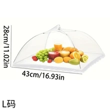 Haltbare große Pop-up Weiße Mesh Lebensmittel-Abdeckung Zelt - zusammenfaltbar und waschbar, ideal für Outdoor und Küche, Picknick, Grillen und Partys, Frühstück und Buffet Speisen-Präsentation | Transparentes Mesh-Design | Tragbare Lebensmittel-Abdeckung Unterstand, unerlässlich für Picknicks