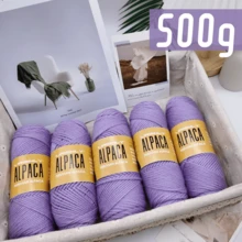LIRISNLY 500g Soft & Warm Alpaca Blend Wool Yarn - Medium Thickness For 4-5Mm Knitting Needles, Perfect For Sweaters, Jackets, Vests, Shawls, Scarves, Hats - 100g Per Piece, 95% Alpaca, 5% Acrylic - Multicolor-500g - View 5
