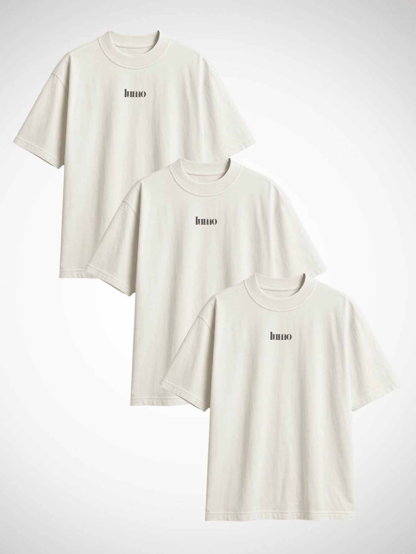 Kit 3 Oversized T-Shirts For Men And Women Unisex Streetwear Plain Academia Lumo Premium 100% Cotton - Kem - Xem 1